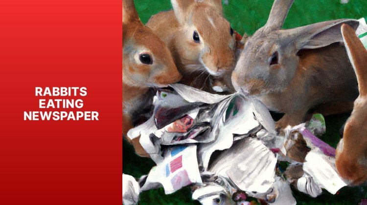 Rabbits Eating Newspaper