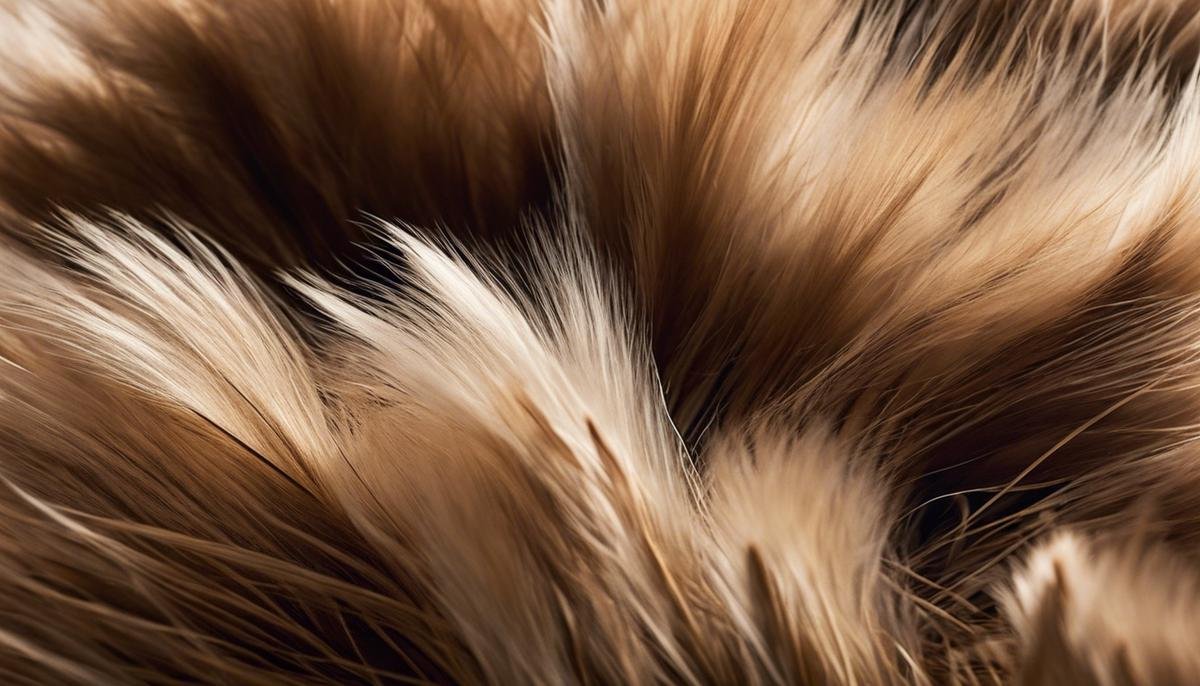 A close-up image of a rabbit's fur, showing its softness and delicate texture