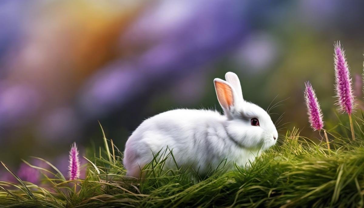 An image showing different colors of rabbit fur, showcasing how a rabbit's diet and health can influence its fur color.